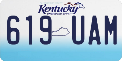 KY license plate 619UAM