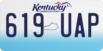 KY license plate 619UAP