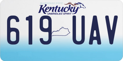 KY license plate 619UAV