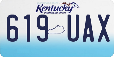 KY license plate 619UAX