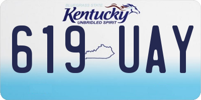 KY license plate 619UAY