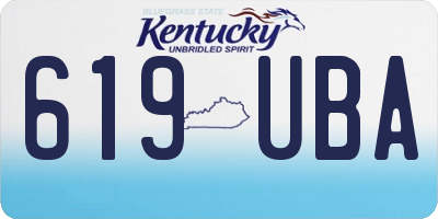KY license plate 619UBA