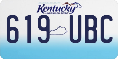 KY license plate 619UBC