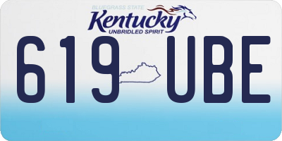 KY license plate 619UBE