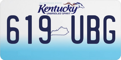 KY license plate 619UBG