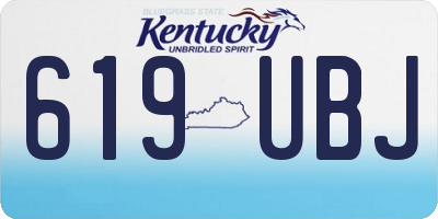 KY license plate 619UBJ
