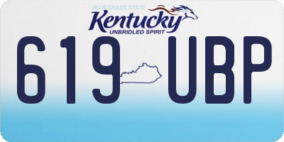 KY license plate 619UBP