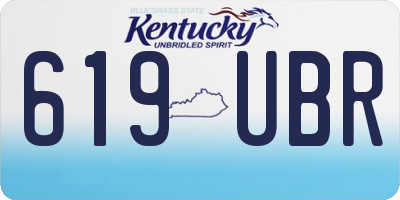KY license plate 619UBR