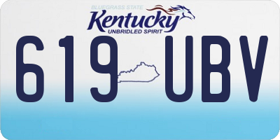 KY license plate 619UBV