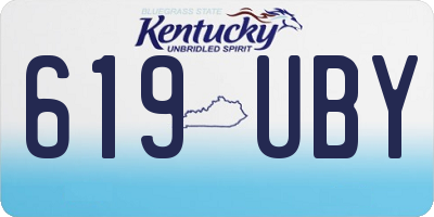 KY license plate 619UBY