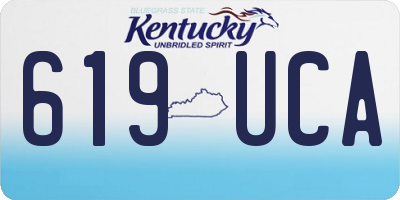 KY license plate 619UCA