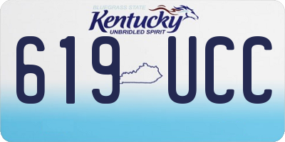 KY license plate 619UCC