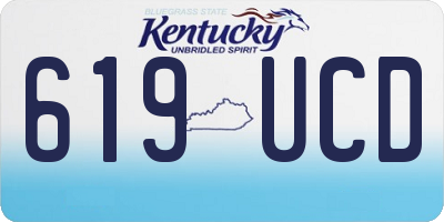 KY license plate 619UCD