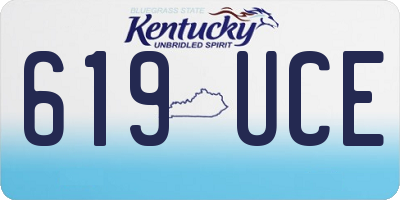 KY license plate 619UCE