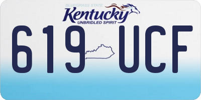 KY license plate 619UCF