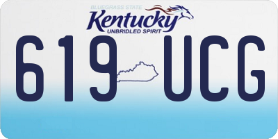 KY license plate 619UCG