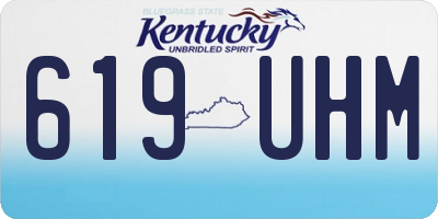 KY license plate 619UHM