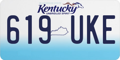 KY license plate 619UKE