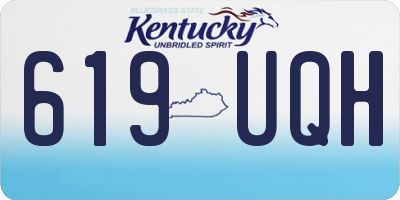 KY license plate 619UQH