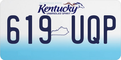 KY license plate 619UQP