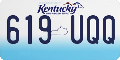KY license plate 619UQQ