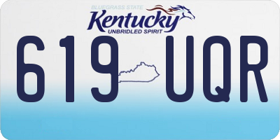 KY license plate 619UQR