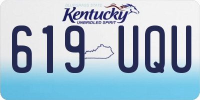 KY license plate 619UQU