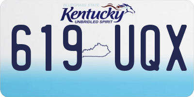 KY license plate 619UQX