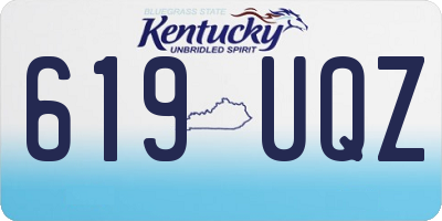 KY license plate 619UQZ