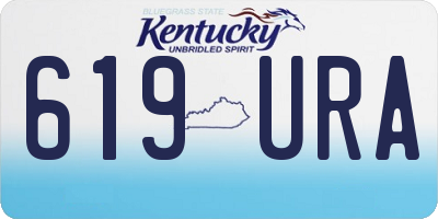 KY license plate 619URA