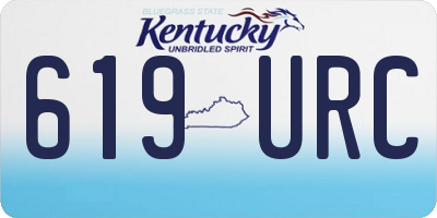 KY license plate 619URC