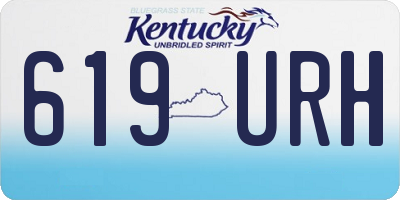 KY license plate 619URH