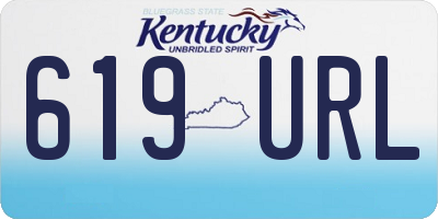 KY license plate 619URL