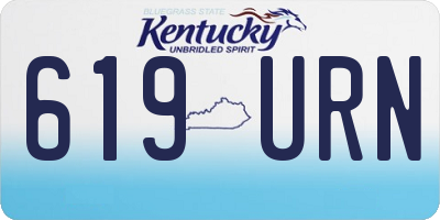 KY license plate 619URN