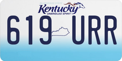 KY license plate 619URR