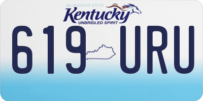 KY license plate 619URU