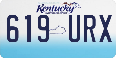 KY license plate 619URX