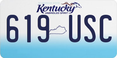 KY license plate 619USC