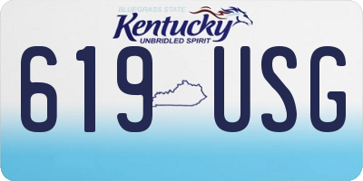 KY license plate 619USG
