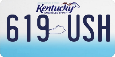 KY license plate 619USH