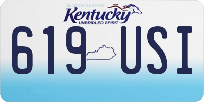 KY license plate 619USI