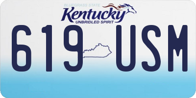 KY license plate 619USM