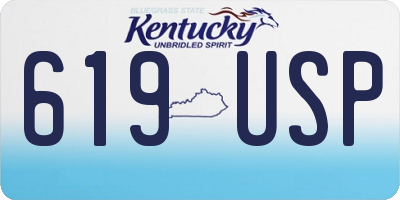 KY license plate 619USP