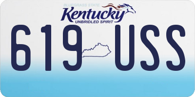 KY license plate 619USS