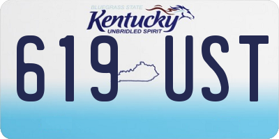 KY license plate 619UST