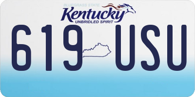 KY license plate 619USU