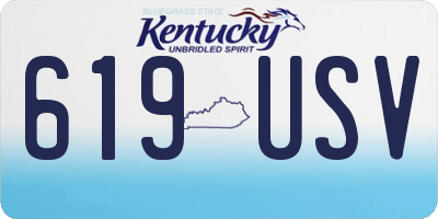 KY license plate 619USV