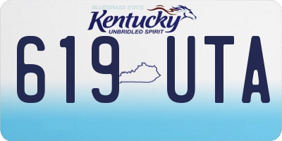 KY license plate 619UTA