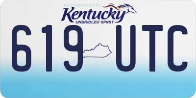 KY license plate 619UTC