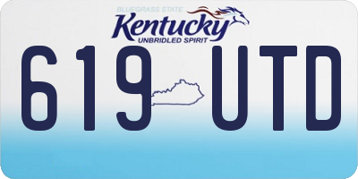 KY license plate 619UTD